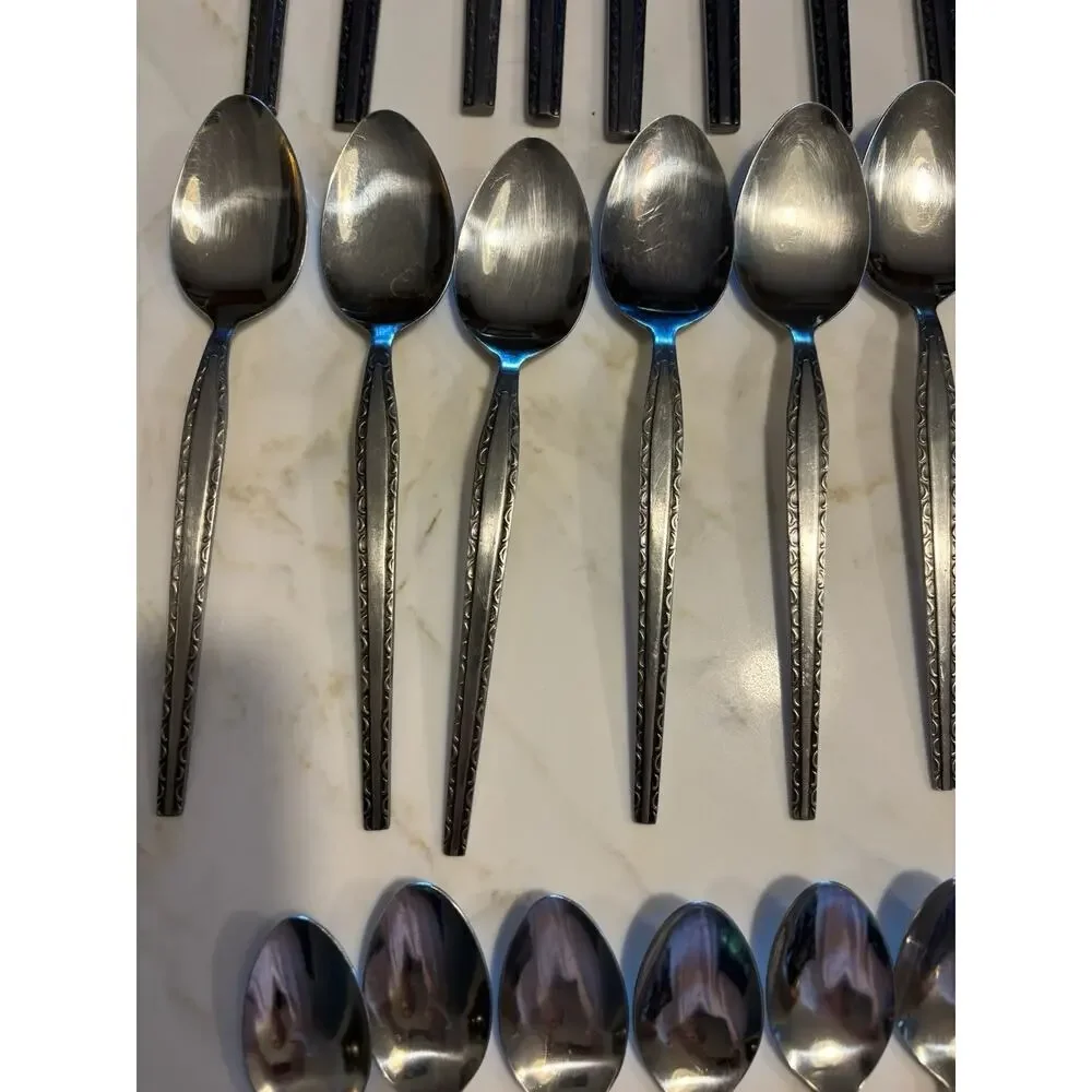 11 Place 50pcs Rogers Stanley Roberts ENSENADA Stainless Flatware Setting set